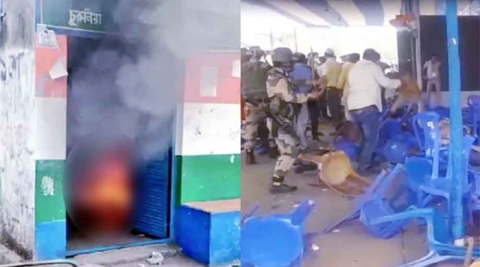 পশ্চিমবঙ্গে তৃণমূল কার্যালয়ে হামলা ও অগ্নিসংযোগের অভিযোগ
